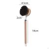 Dish Brush Ergonomic Wooden Handle Scrub Multi Use Lightweight for Counter