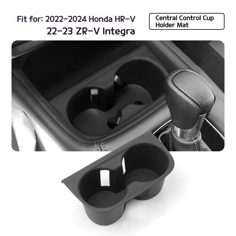 

For Honda 22-24 HR-V central control anti-skid and shock-absorbing water cup cover ZR-V in beverage fixed cup holderaccessories чёрный