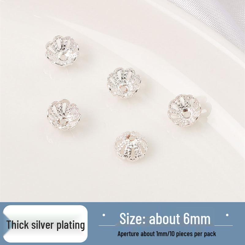 

Посеребренный 14-каратным золотом держатель для жемчуга в форме цветка для DIY бижутерии