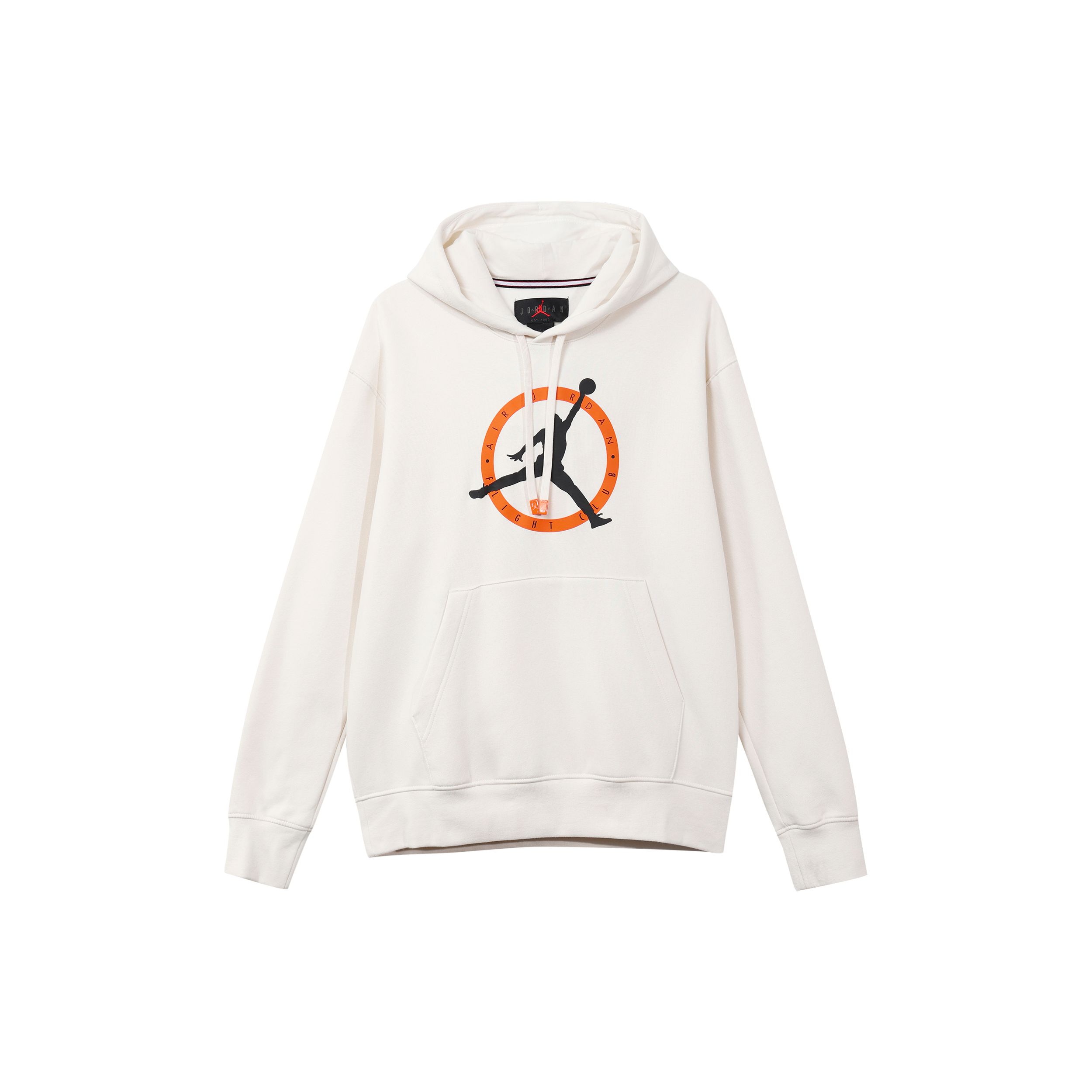 Air Jordan Flight MVP Graphic Fleece Pullover Hoodie White Orange FB7051-030 M