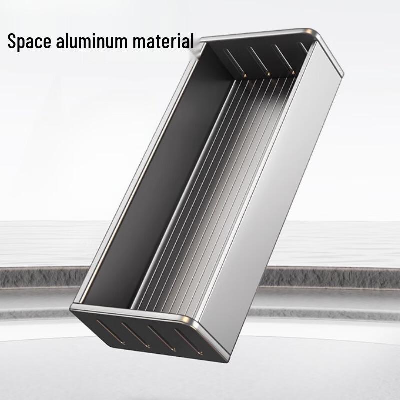 No-Drill Wall-Mounted Kitchen Spice Rack with Knife Holder & Hooks