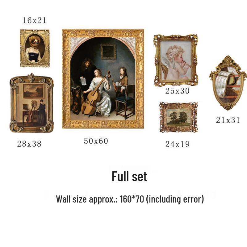 Light Luxury European Style Living Room Decorative Painting Set