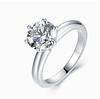 Real Moissanite Diamond Ring 1ct 2ct 3ct D Color 925 Sterling Silver Six Prong Ring Wedding Fine Jewelry for Women