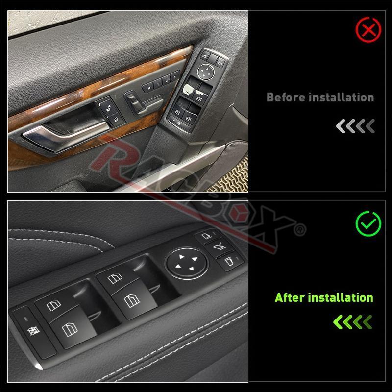 Car Center Console Button Repair Stickers Set for Mercedes Benz C-Class SLK CLS SL GLK A B E-Class W204 C204 W218 W212 W176 W246