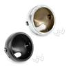 Motorcycle Matte Black Silver Headlight 5.75 Inch Retro Bucket Motorcycle Modified Headlight Base LED Headlight Decor Lighting