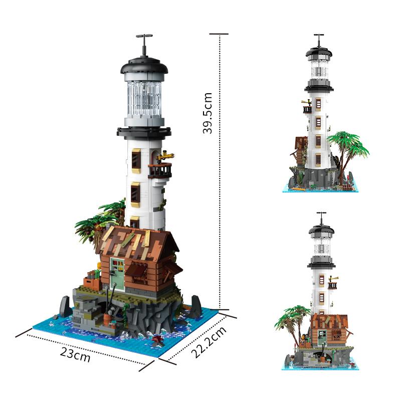 2340pcs Island Lighthouse Assembly Building Blocks Children's Puzzle Toys High Difficulty Building Model Gift