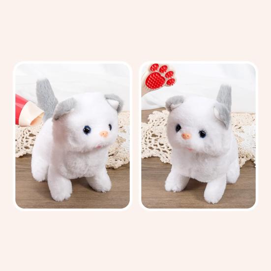 1 Set Kids Electronic Plush Dog Toy Walking Interactive Puppy Rabbit Cat Plushie Toy Toddlers Boys Girls Educational Simulation Animal Toy