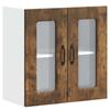 VidaXL Armoire murale de cuisine avec porte vitrée "Kalmar" Chêne fumé Bois d'ingénierie 853672