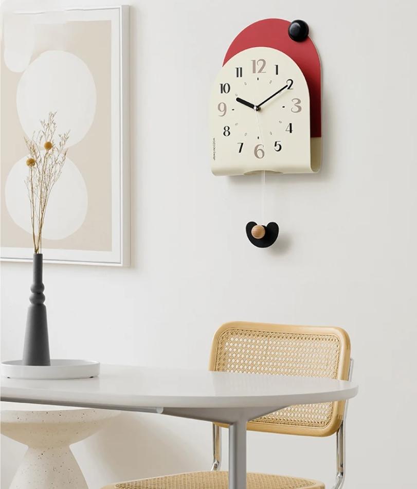 2025 New Arrival Modern Minimalist Wall Clock - Swingable Home Clock for Living Room