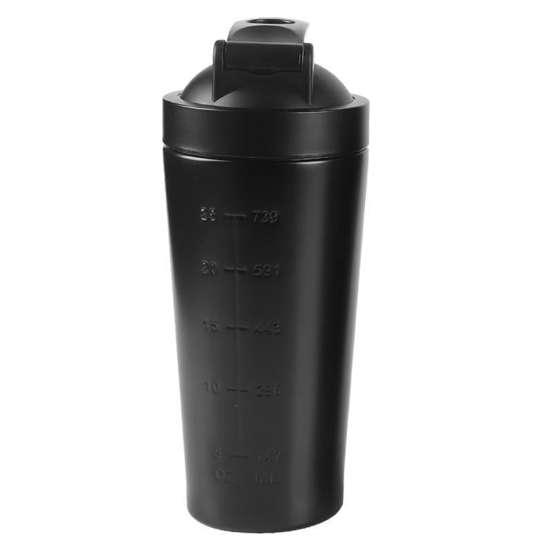 Single-Layer Stainless Steel Shaker Bottle for Protein Shakes and Smoothies - Large Capacity Sports Water Bottle