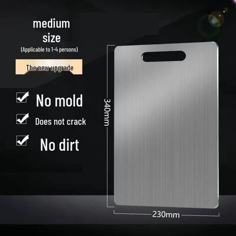 Thickened Antibacterial Stainless Steel Double-sided Cutting Board