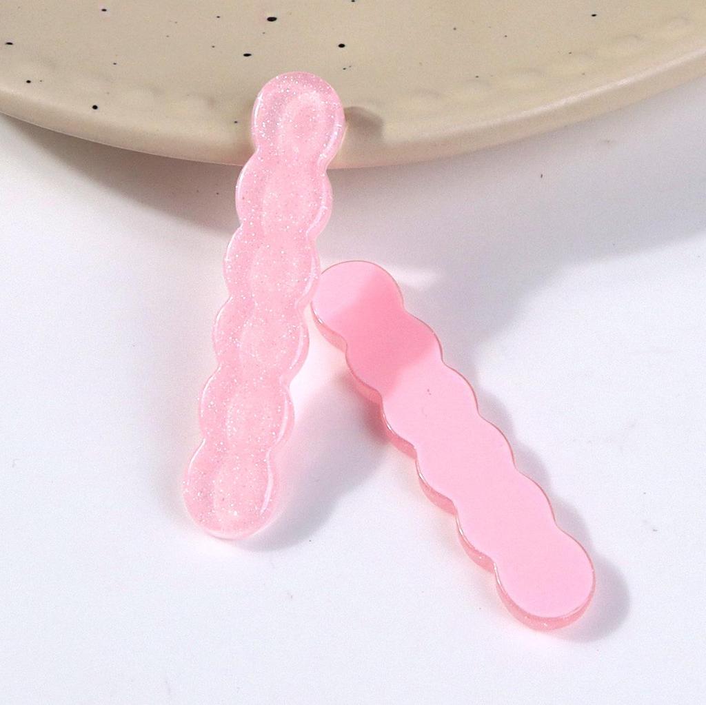 Shiny Glitter Geometric Oval Hair Clips for Women
