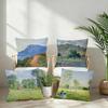 C-Claude MonetS Art Pillow Case Sofa Decorative Home Double-sided Printing Short Plush Cushion Pillow Cover Holiday Gift