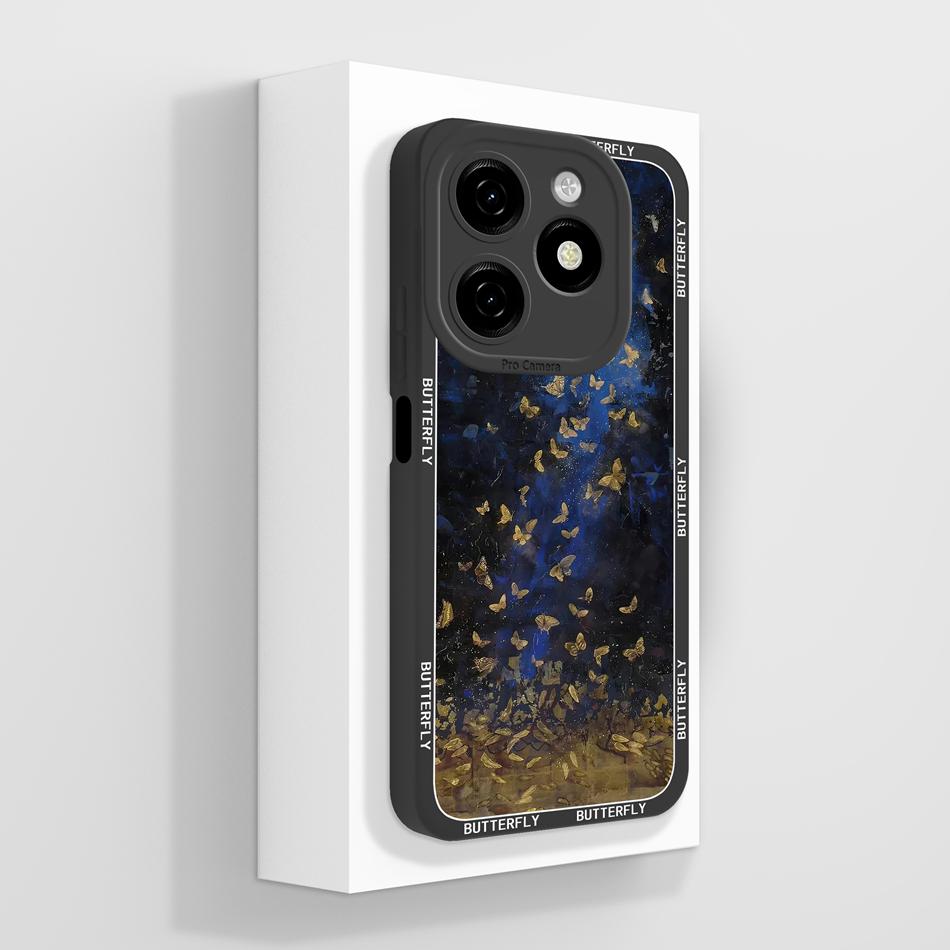 For Tecno Spark 20 Pro Plus 20C Case Creative Cartoon Cover For Spark20 Pro 4G 5G Soft Liquid Silicone Anti Drop Phone Protector