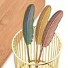 Feather Spoons Stainless Steel Tea Spoons Creative Coffee Spoon for Ice Cream Dessert Scoop Tableware Decoration Cutlery Gifts