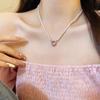 Pink Zircon & Baroque Pearl Necklace - Light Luxury Clavicle Jewelry 