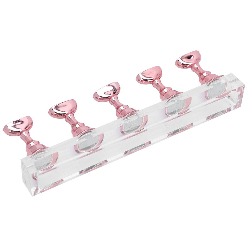 Nail Art Display Practice Stand Magnetic Nail Fingernail Tip Holder Manicure Set ToolRose Pink