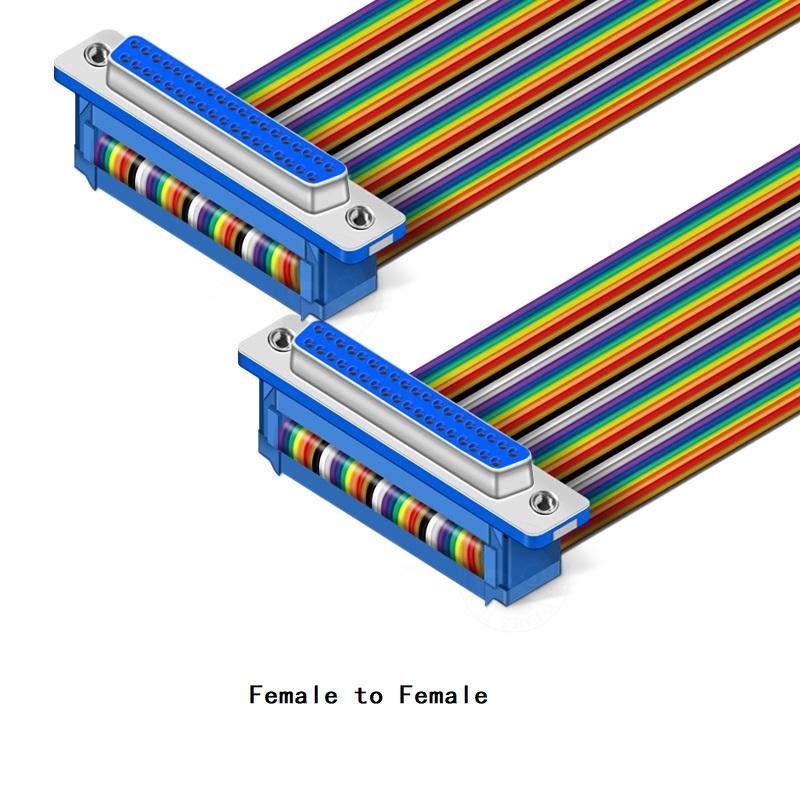 DI DB37 Pin Ribbon Cable DI-37P Male Female Flat DR37P COM Connector Line