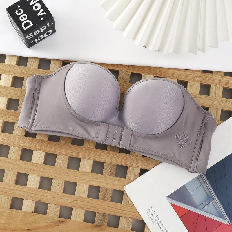 3/4 Cup Strapless Bra Women's Invisible Push-up Bra Anti-sagging No Steel Ring Underwear Beautiful Back Lingerie