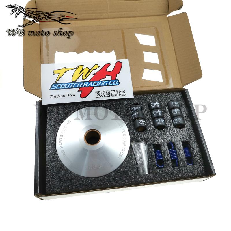 TWH High Performance Variator Kit with Roller Weight Drive Pulley for Yamaha Jog 50 ZR 1PE40QMB 2 Stroke JOG 90 4DM Vento ZIP