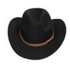 Western Cowboy Top Hat Spring And Autumn New Jazz Hat Big Brim Pentagram Belt Accessories Felt Hat Men And Women