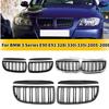 For BMW 3 Series E90 E91 328i 330i 335i Pre-LCI 2005-2008 Car Dual Slat ABS Front Kidney Grille Hood Racing Grill Replacement