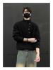 Men's Korean Style High Neck Sweater with Irregular Button Design – Trendy Oversized Knitwear