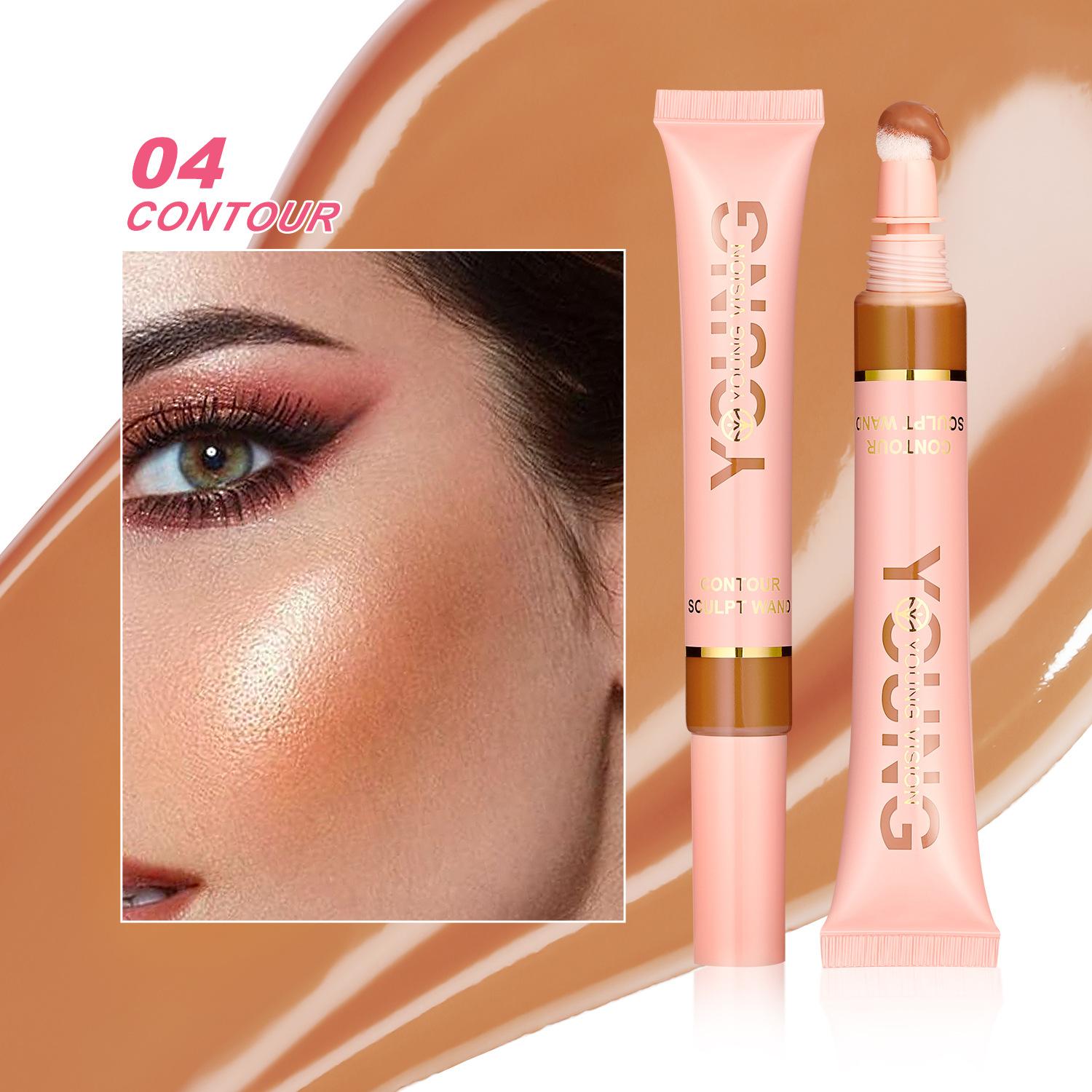 Liquid Cushion Blush Highlighting Stick Перламутровые жидкие румяна, удобные в использовании и переноске 04#