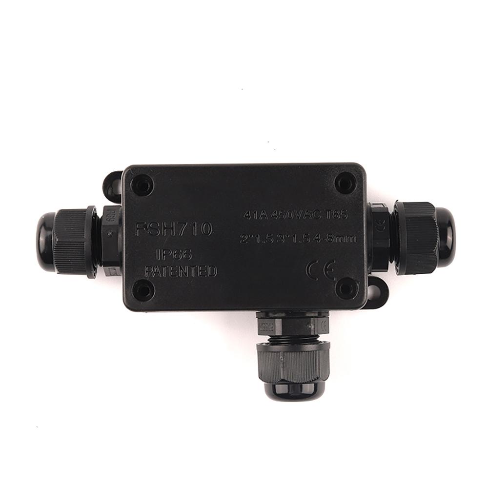 Connettore Cavo Elettrico Esterno Impermeabile IP66 Scatola di Giunzione a 2/3 poli per Accessori Luce da Giardino Bassa/Alta Tensione 41A/450V