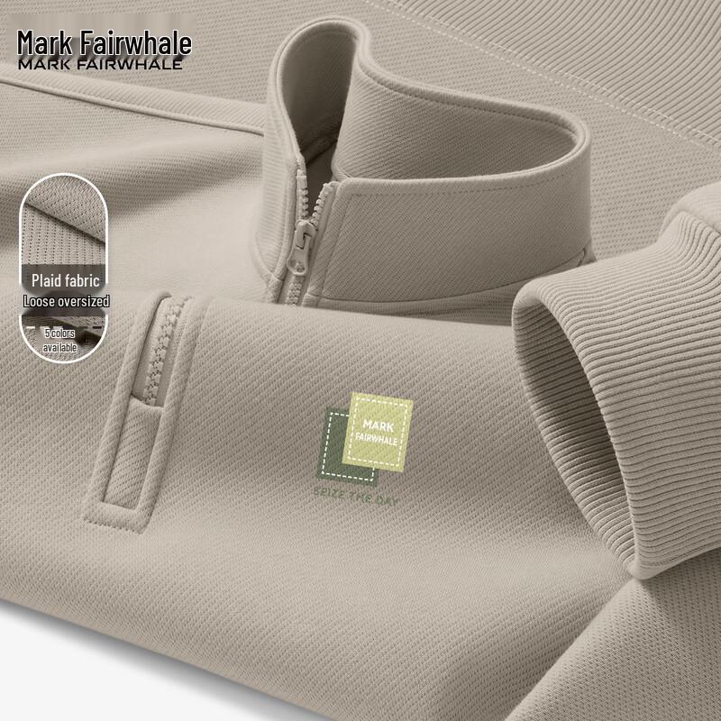 

Mark Fairwhale Men s Loose Fit Stand Collar Half-Zip Sweatshirt 3XL