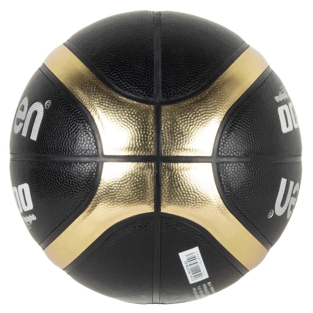 Molten Basketball, Size 5 (for elementary school students), Synthetic Leather, Black and Gold, B5Z3700-KZ