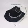 European and American bright diamonds shiny western cowboy top hat men and women outings party festival dance jazz hat