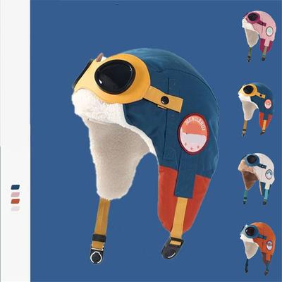 Căciulă de iarnă pentru copii, Șapcă retro Lei Feng, Căciulă cu fleece cald, Urechi, Căciulă pentru motocicletă