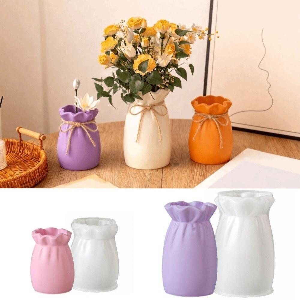 Aromatherapy Silicone Vase Mold Plaster Cement Storage Jar Mold Flower Vase Mold Art Craft Making