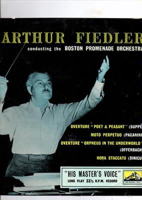 10inch Record ARTHUR FIEDLER CONDUCTING THE BOSTO - Overture "Poet And Peasant" Etc. DLP1079 His Master's Vo 1955 UK Classical Used