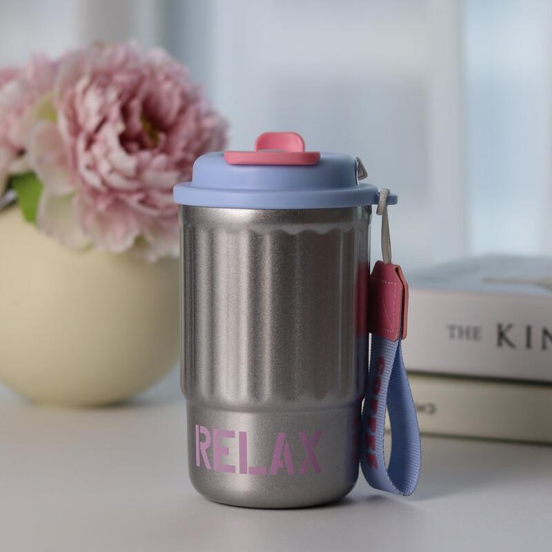 Shangqi Portable Dual-Drink Stainless Steel Insulated Coffee Tea Cup