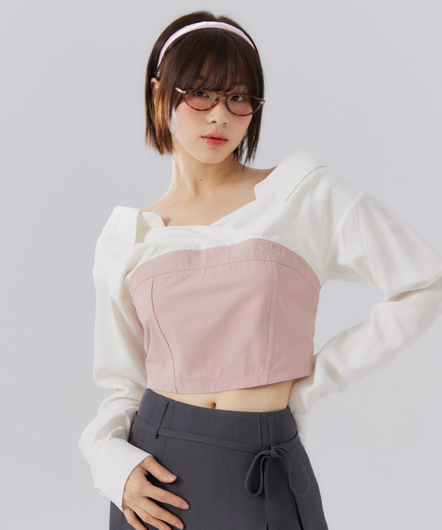 Deliscent Open Shoulder Shirt [Ivory] Ivory/Free