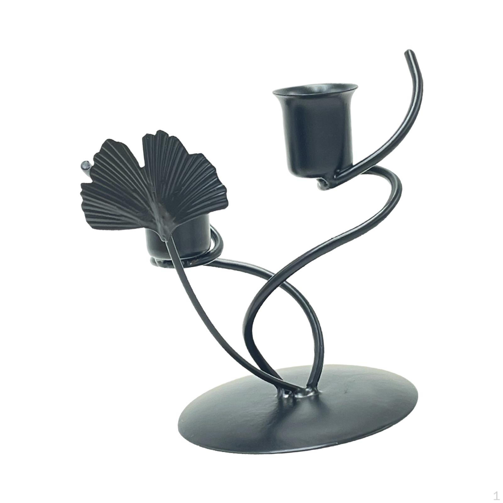 Candle Holder Centerpiece, Decorative Holder, Ginkgo Leaf for