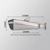 Conical Small Hex Universal 51mm Motorcycle Exhaust Pipe - Stainless Steel