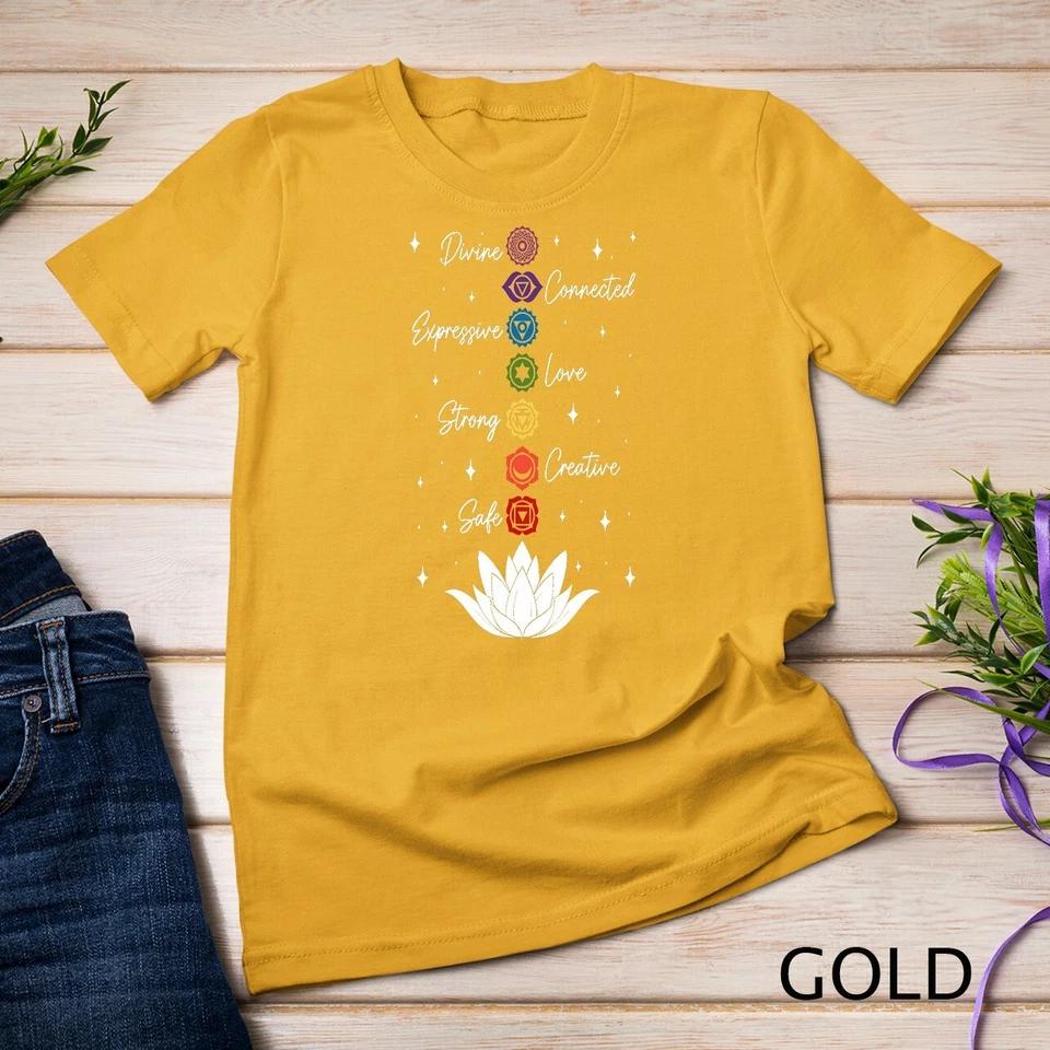 Chakra Lotus Flower Yoga Buddhism Meditation Spiritual T-Shirt Unisex T-shirt 2 S