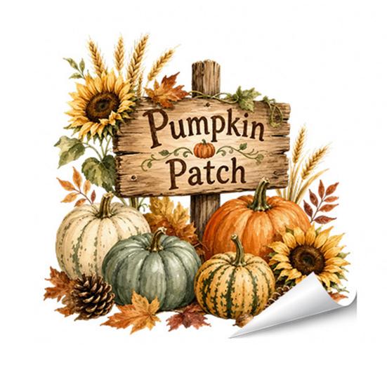 Creative Soft Decoration Gifts Autumn Maple Leaf Pinecone Scarecrow Pumpkin Static Window Clings, Waterproof PVC Indoor Outdoor Glass Decor