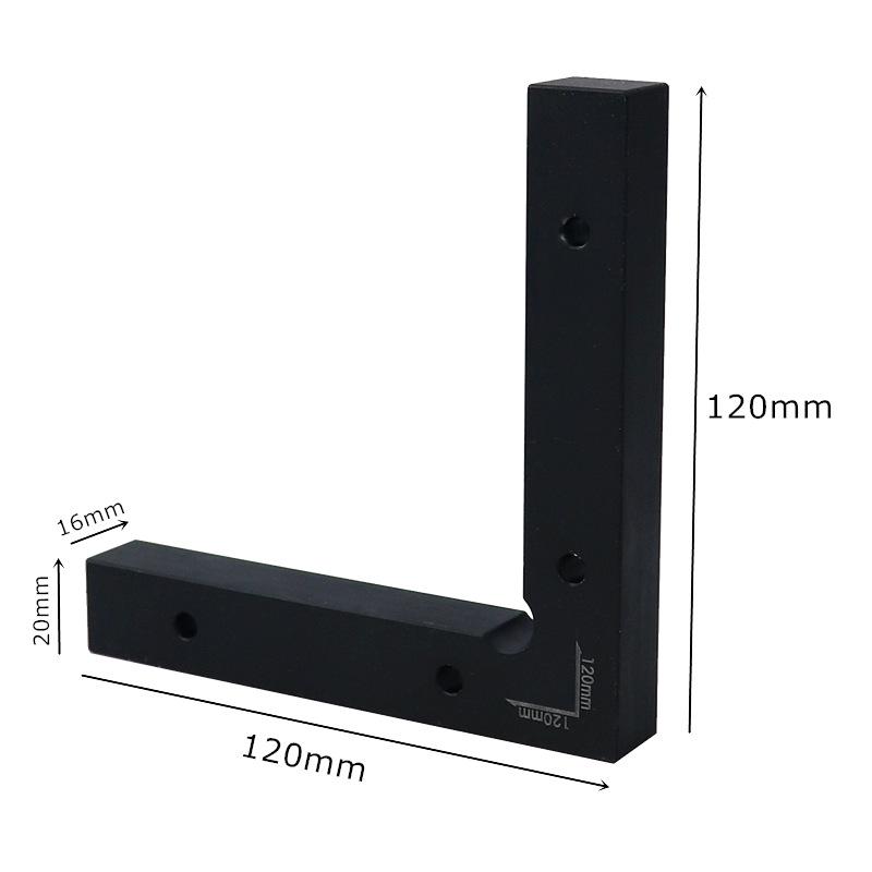 90° Aluminum Alloy L-Shaped Woodworking Positioning Square with High-Precision Scale.