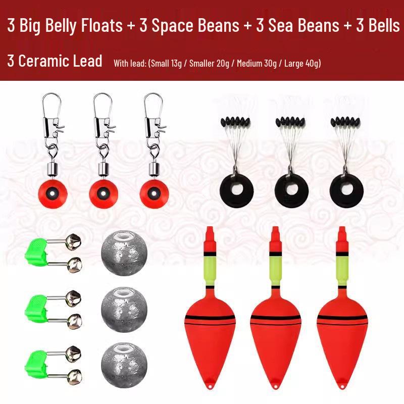 Flotador de Pesca Luminoso de Barriga Grande para Lanzamiento Largo para Mar y Carpa Plateada