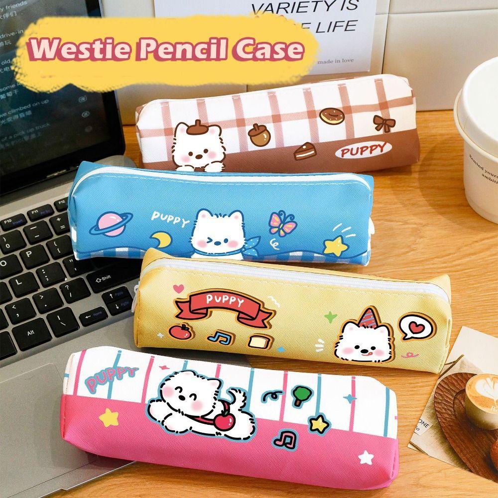 Westie Pencil Case Multi-functional Stationery Storage Bag New Stationery Pouch  Gift