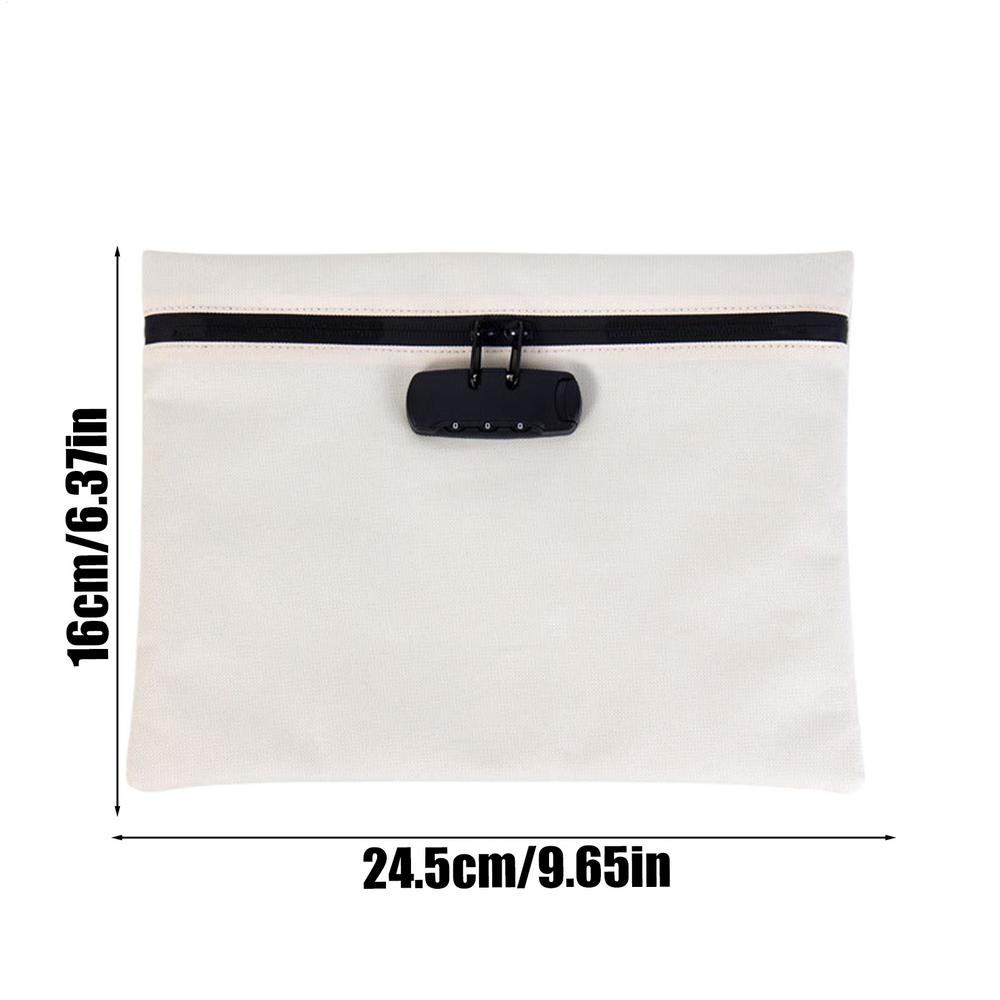 Waterproof Pouch Container With Password Lock Theft-Proof Organizer Portable Anti Cutting PU Money Bag For Personal Items