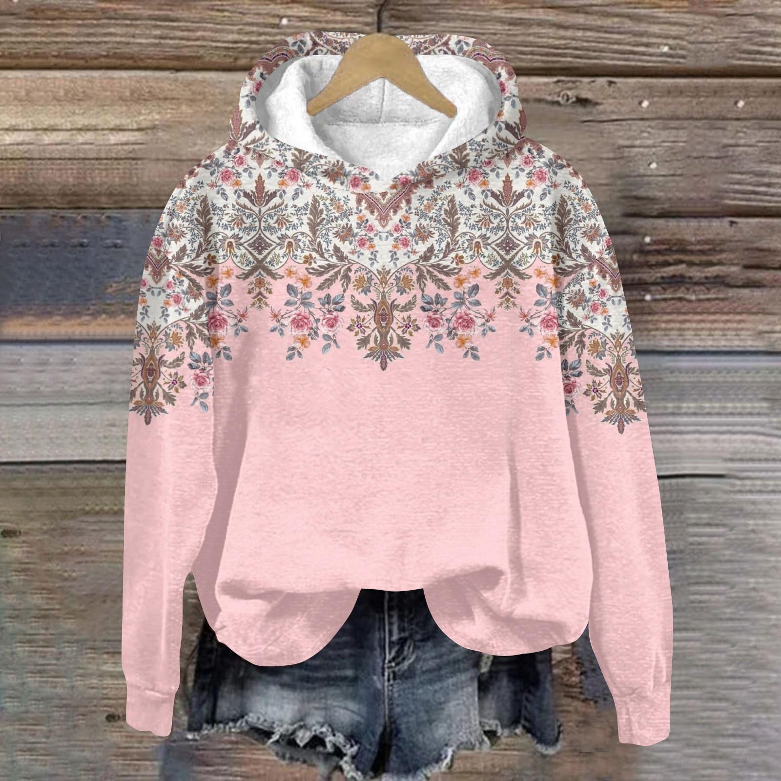 

Жіночі толстовки Світшоти Одяг Для дівчаток-підлітків Повсякденний светр Пуловер Модні щоденні універсальні повсякденні світшоти XL рожевий