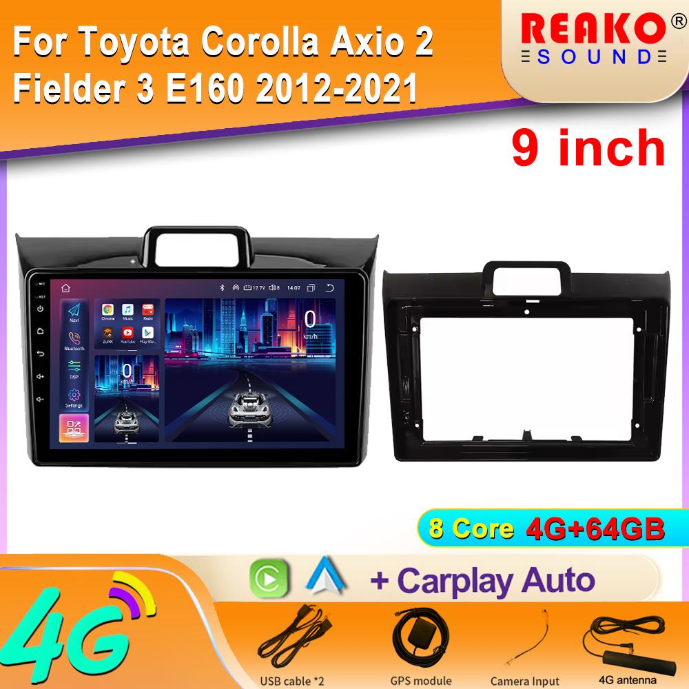 Android Auto For Toyota Corolla Axio 2 Fielder 3 E160 2012 - 2021 Car Stereo Multimedia Player Navigation GPS Wireless Carplay