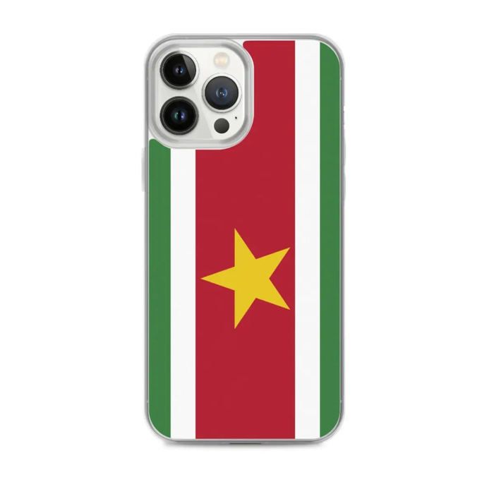 Coque iPhone - Drapeau Surinam - iPhone 13 Pro Max - Souple - Flerfarget - TPU gjennomsiktig