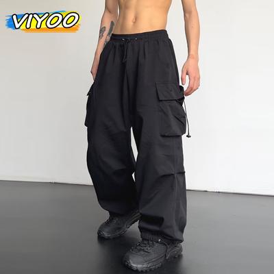 Trendy Y2K Baggy Cargo Hosen Männer der Taschen Hosen Lose Casual Outdoor Track Hosen Jogginghose Streetwear Traksuits Koreanischen Stil