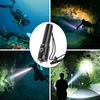 50M Professional Diving Torch IPX8 Waterproof USB C Rechargeable LED Flashlight 18650 Wrist Strap Underwater Scuba Diving Light